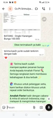 Testimonial Papan Bunga sukaseneng