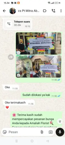 Testimonial Papan Bunga sukaseneng
